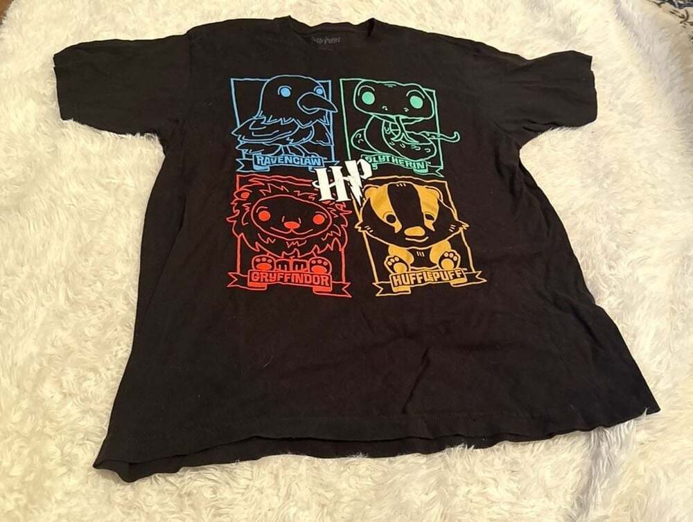 Harry Potter Chibi House Mascots Graphic T-Shirt